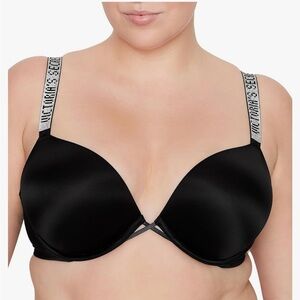 Black shine bra NWOT 32DDD